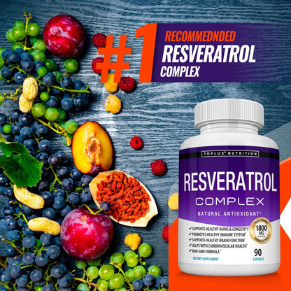 Resveratrol Supplement 1800mg - Natural Antioxidant